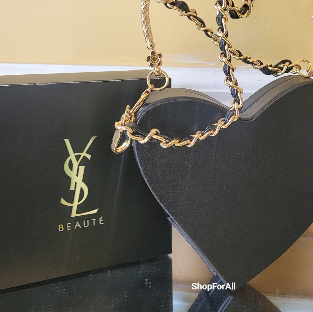 Yves Saint Laurent Black Heart-Shaped case / bag - Picture 10 of 16